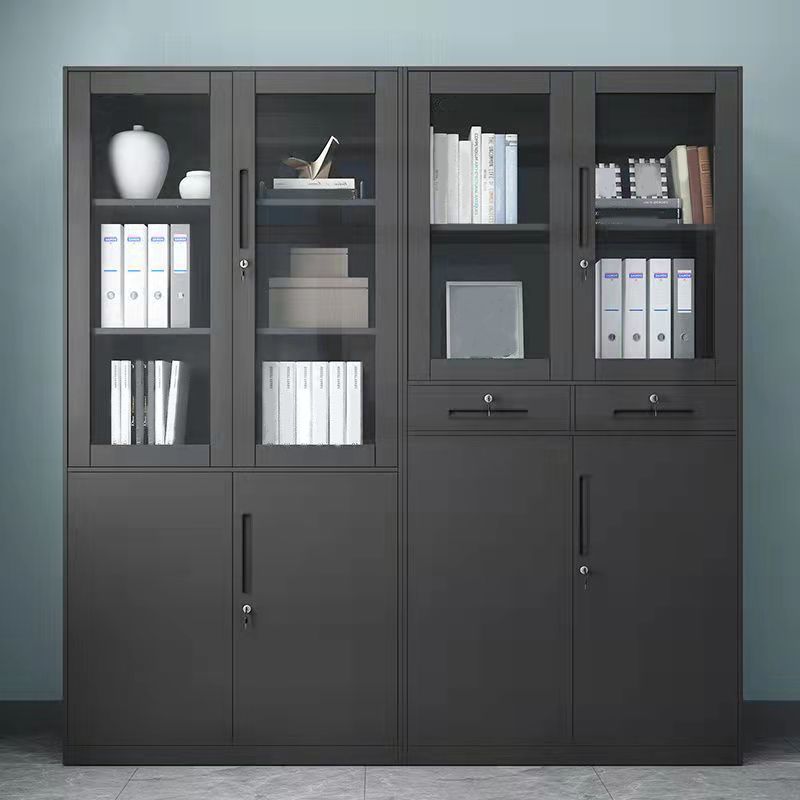 Modern File Cabinet Solid Color Vertical Metal File Cabinet with Storage Shelves