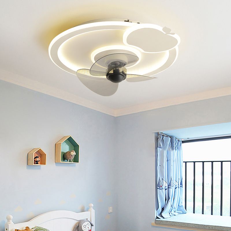 Modern Style Ceiling Fan Lighting Metal 3 Light Ceiling Fan Lamp for Bedroom