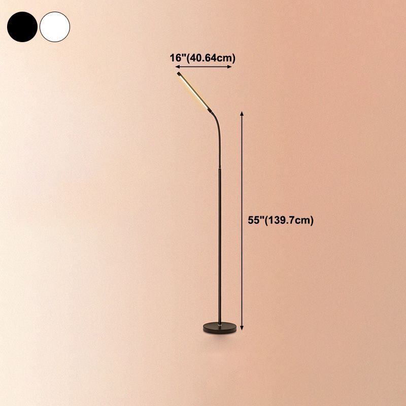 Lampade a pavimento lineare in stile moderno metallo 1 luce pavimento per camera da letto