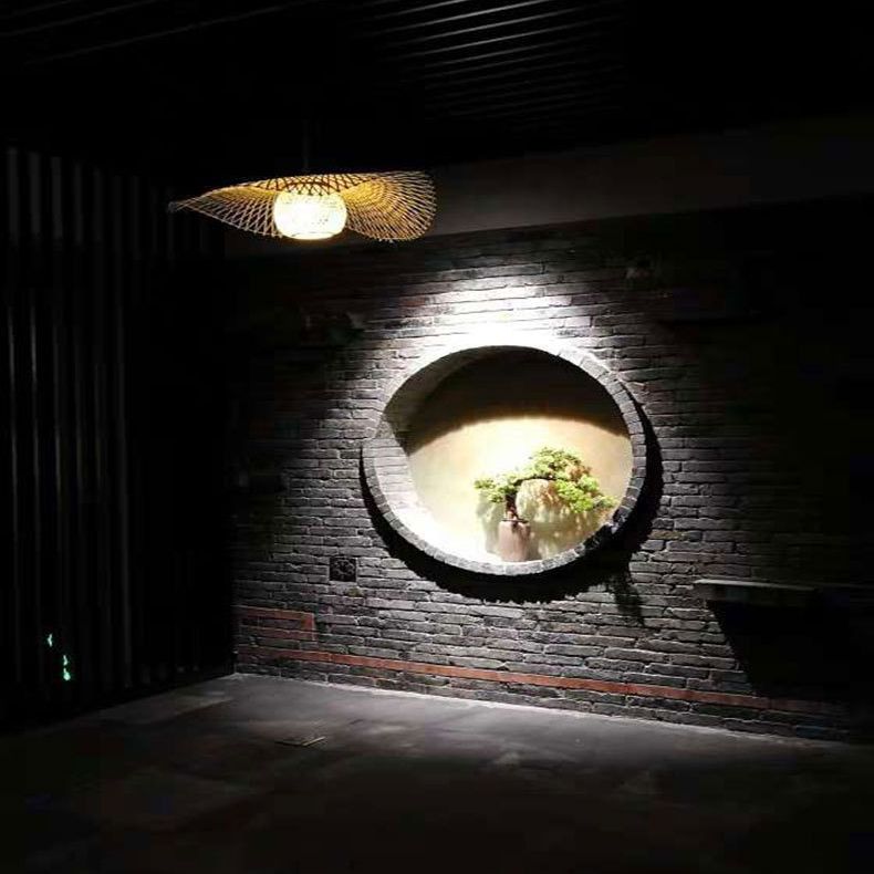 Luminaires d'éclairage pendentif chinois en bambou léger avec cordon suspendu pour restaurant