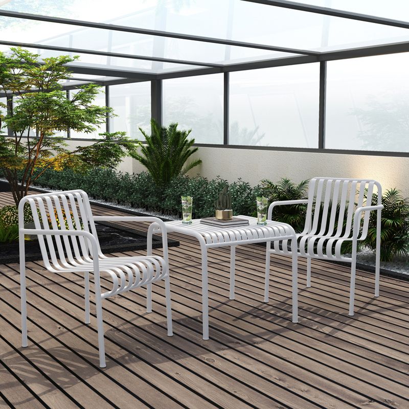 Modern Geometric Waterproof Courtyard Table Iron Outdoor Table