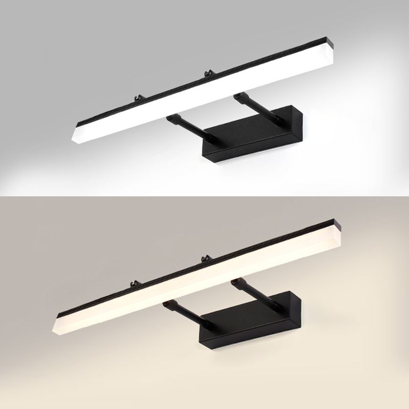 Strip vorm muurverlichting moderne stijl metaal 1 lichte sconce licht voor doucheruimte