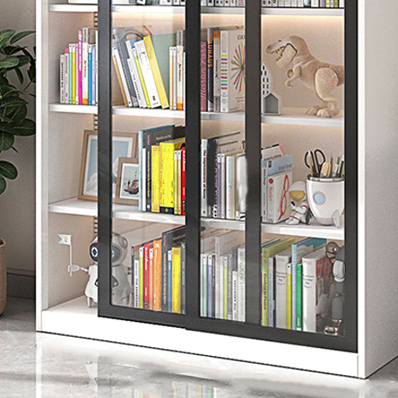 Modern Metal Storage Cabinet Glass Doors Display Cabinet with Lighting