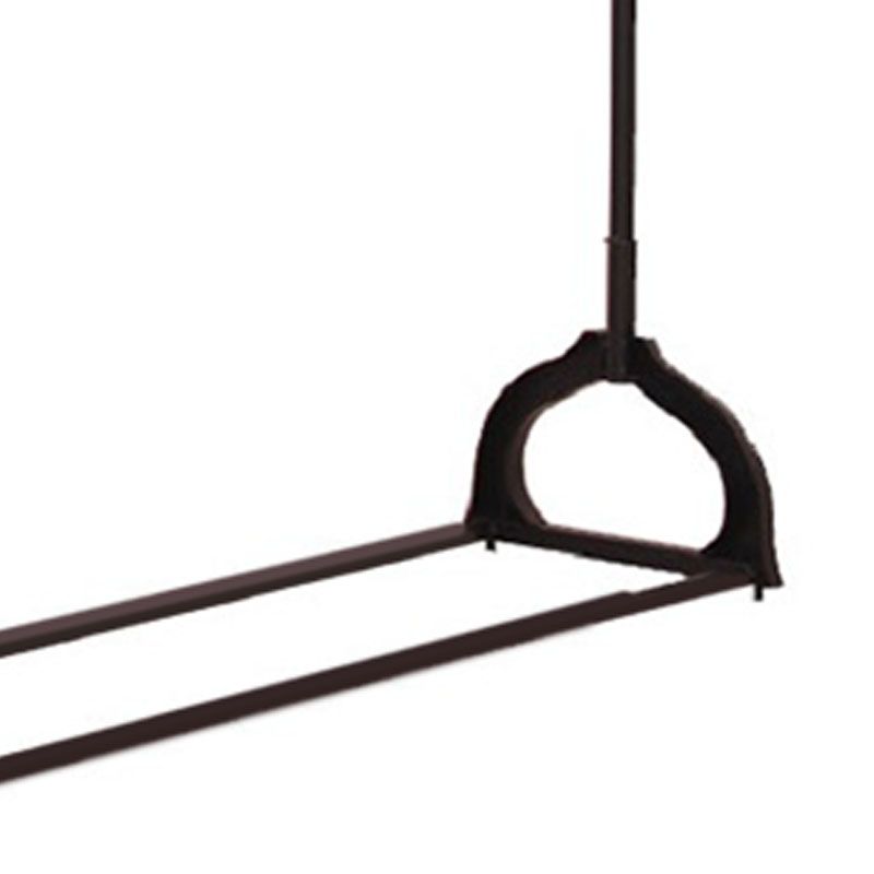 Industrial Entryway Coat Hanger Metal Framed 2 Hanging Rails Coat Rack