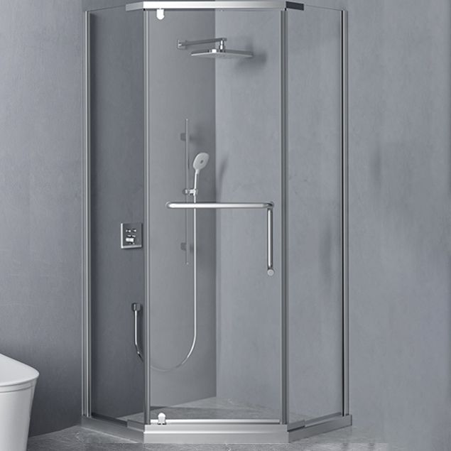Narrow Edge Semi Frameless Pivot Shower Door Tempered Glass Shower Door