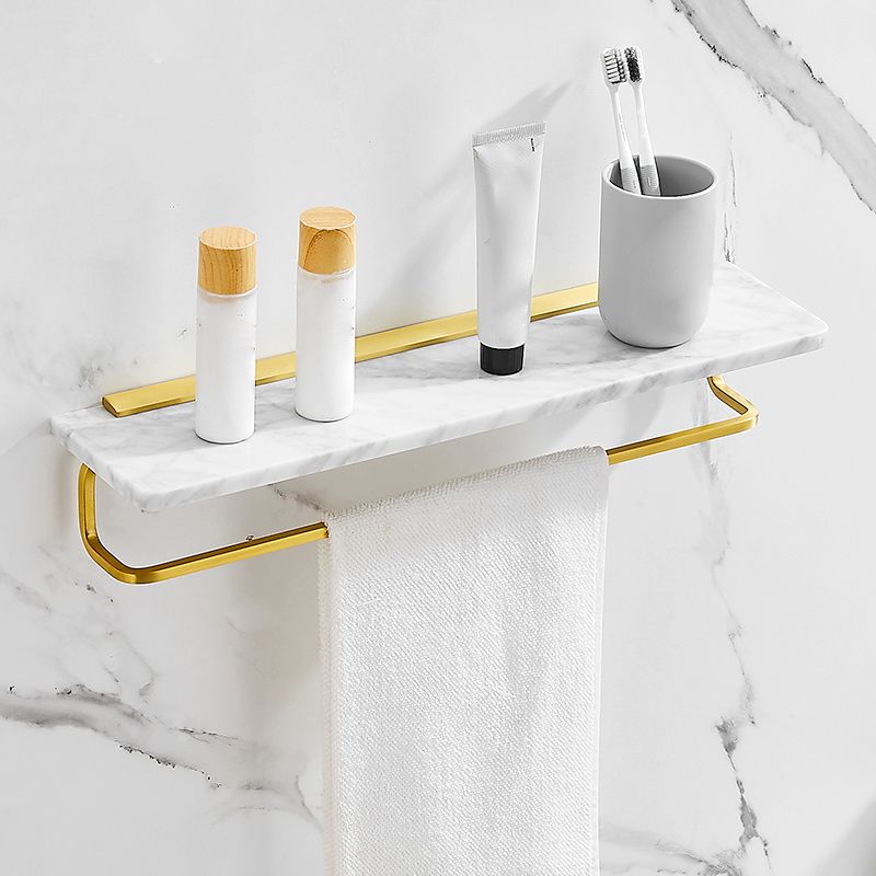 7 Piece Bathroom Accessory Set Marble and Metal Bathroom Hardware