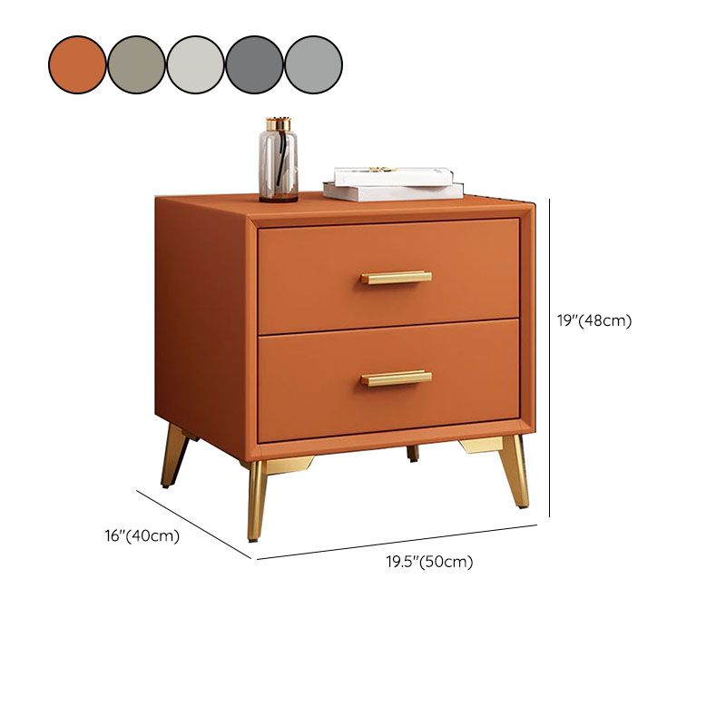 Modernism Storage Night Table 2 Drawers Bed Nightstand for Bedroom