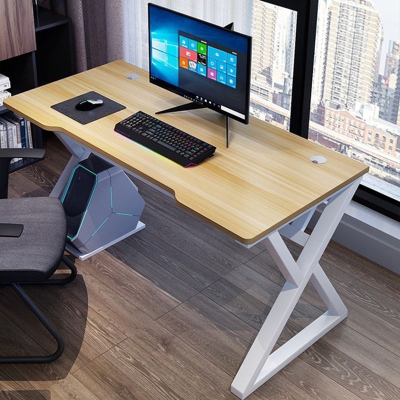 Industrial Computer Desk Sled Cable Management Office Desk with Metal Legs