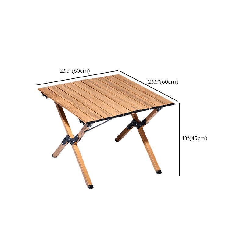 Industrial Outdoor Folding Table Aluminum Brown Camping Table