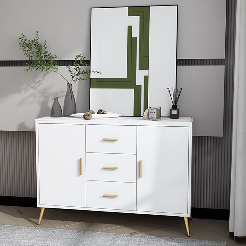 39.5"L Glam Style Side Board with Engineered Wood Drawers and Storage for Dining Room