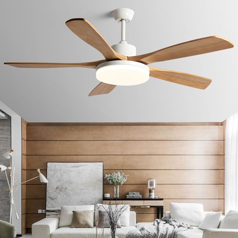 Nordic Ceiling Fan Light Fixture Wooden Ceiling Lamp for Bedroom