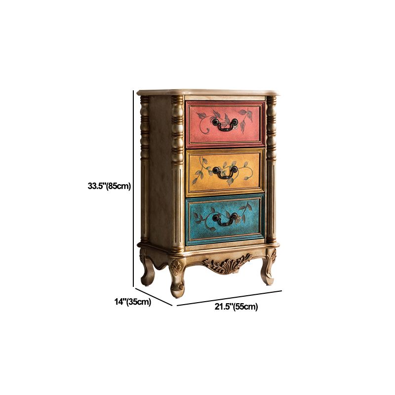 3 / 4 Drawers Traditional Lingerie Chest Vertical Storage Chest , 21.5" W X 14" D