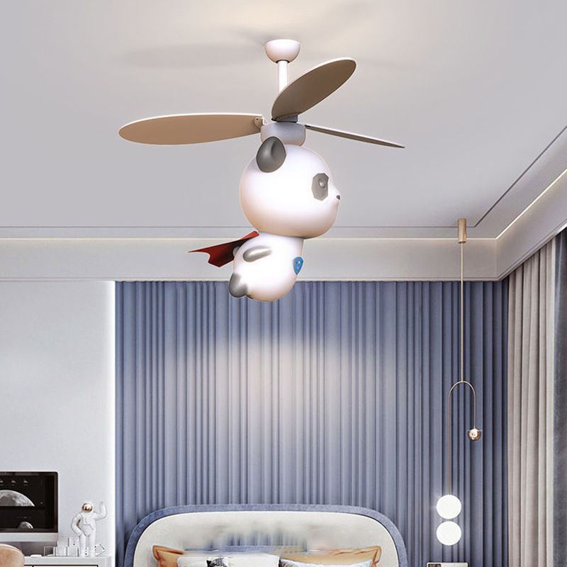 Cartoon Style Ceiling Fan Lamp 6th Gears Adjustment Ceiling Fan Light for Children Room