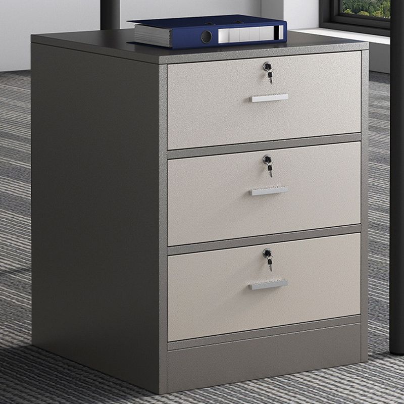 Leisure File Cabinet Color Block Wood Locking Drawers File Cabinet