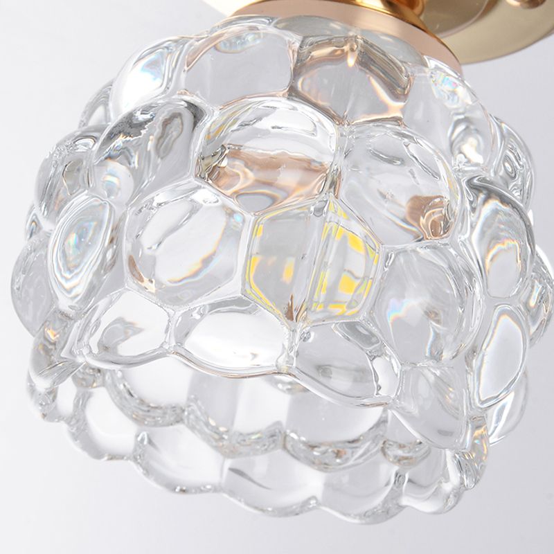 Nordic Style 1-Light Ceiling Lamp Glass Shade Ceiling Light for Bedroom