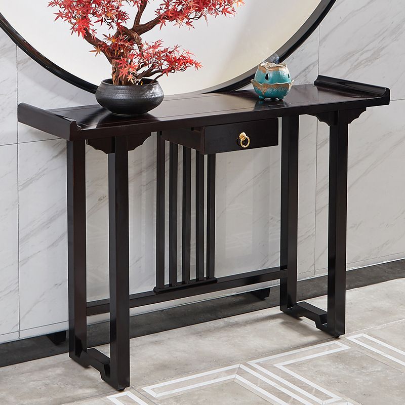 31.5" Tall 1-drawer Console Table Solid Wood Accent Table for Hall