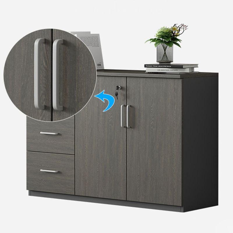 Contemporary File Cabinets Solid Wood Frame Key Lock Vertical File Cabinet