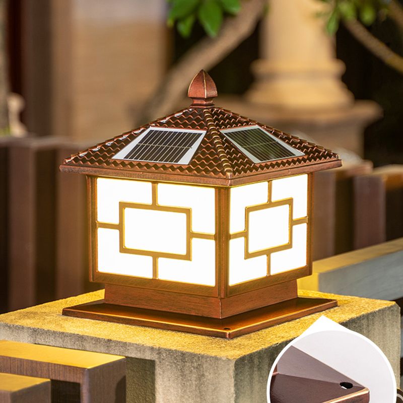 Creative LED Solar Lighting Fixture with Acrylic Shade for Garden