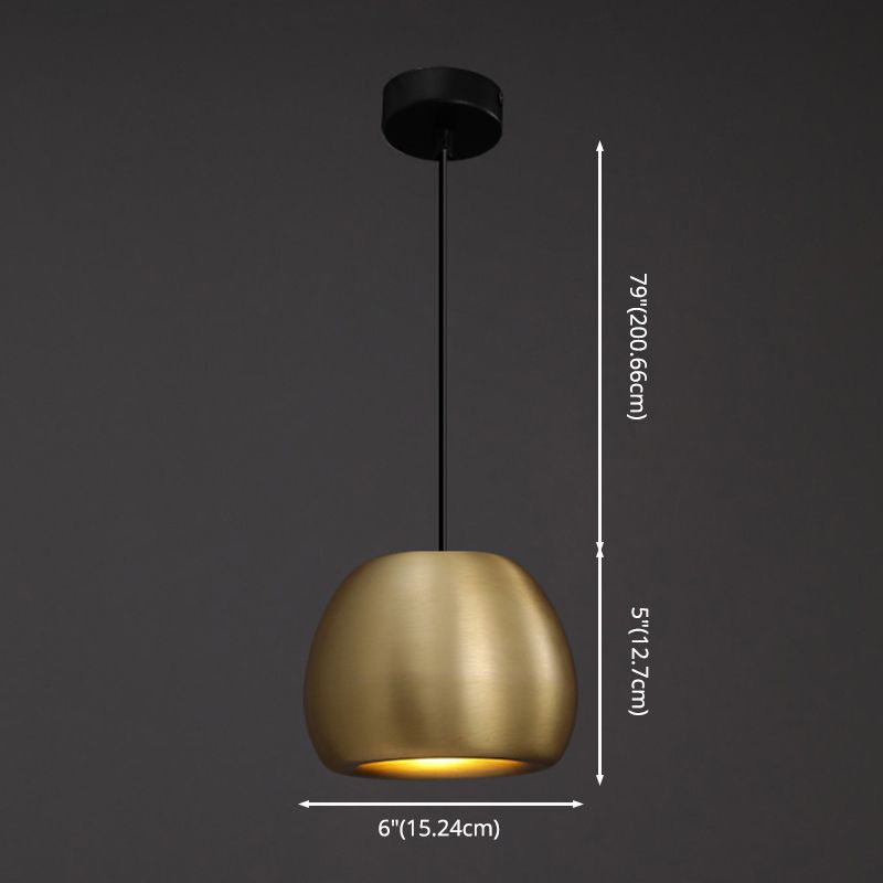 Metal Conical Ceiling Pendant Light Modern Style Suspension Pendant Light in Brass