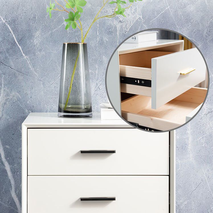 Contemporary Accent Table Nightstand 2 Drawers Night Table for Home