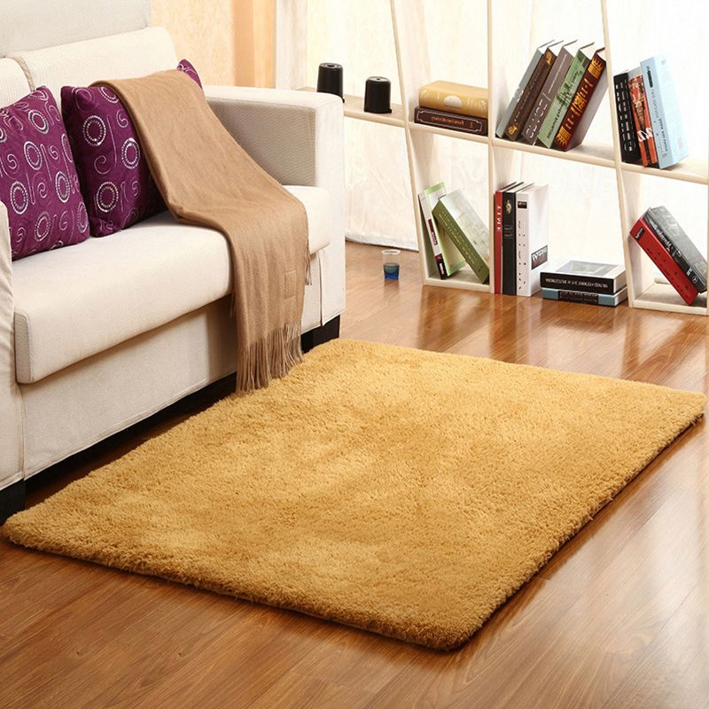 Casual Solid Color Rug Multi Colored Polypropylene Indoor Rug Non-Slip Backing Easy Care Carpet for Room