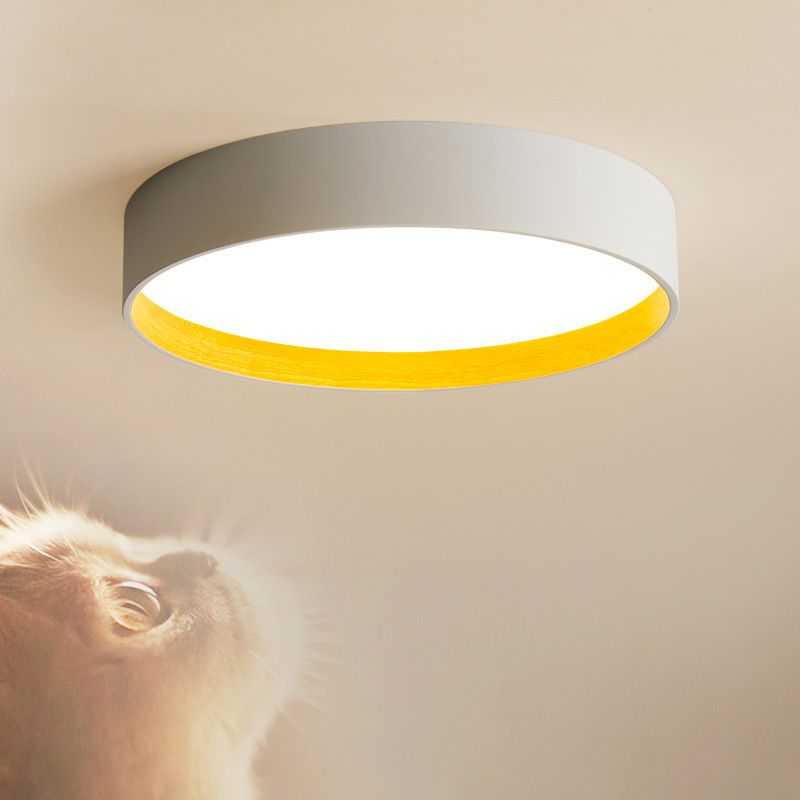 Simple Flush Mount Light Circle LED Ceiling Lamp with Metal for Bedroom