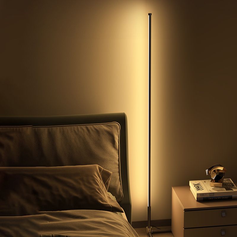 1-Light Floor Light Modern Style LED Floor Standing Light with Acrylic Shade for Bedroom