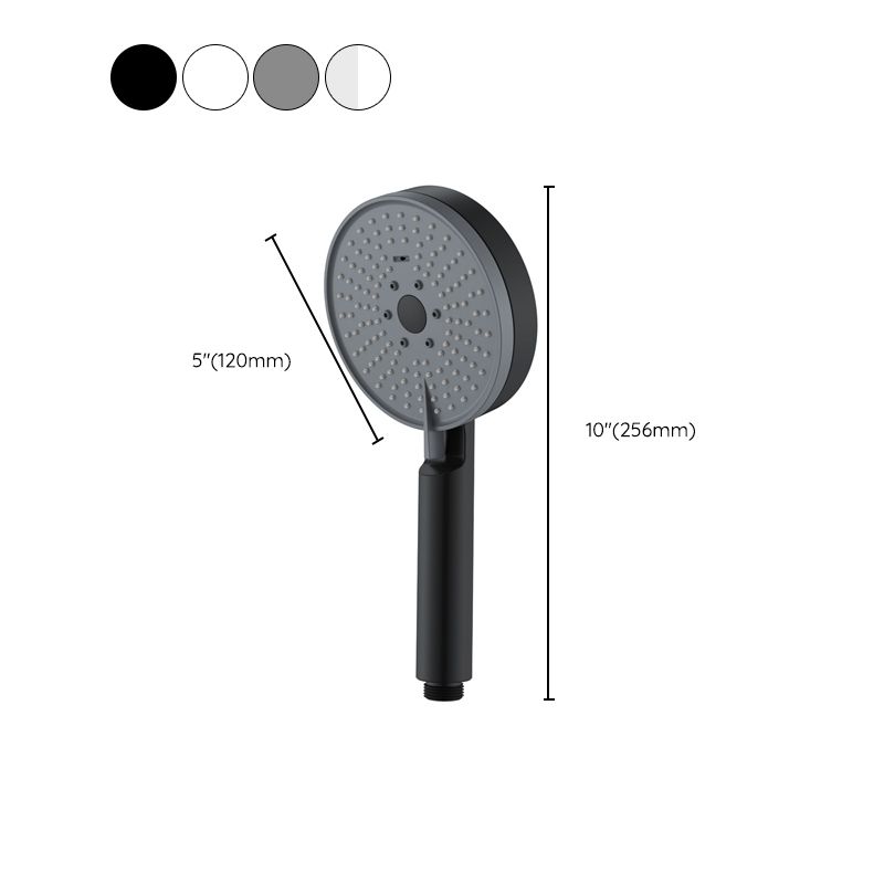 Matte Black Handheld Shower Head Modern 3-Jet Round Wall-Mount Handheld Shower Head