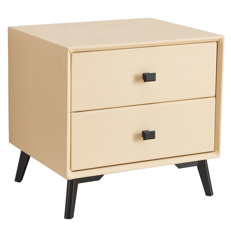 18.5" Tall 2-drawer Night Table Legs Included Solid Wood Nightstand