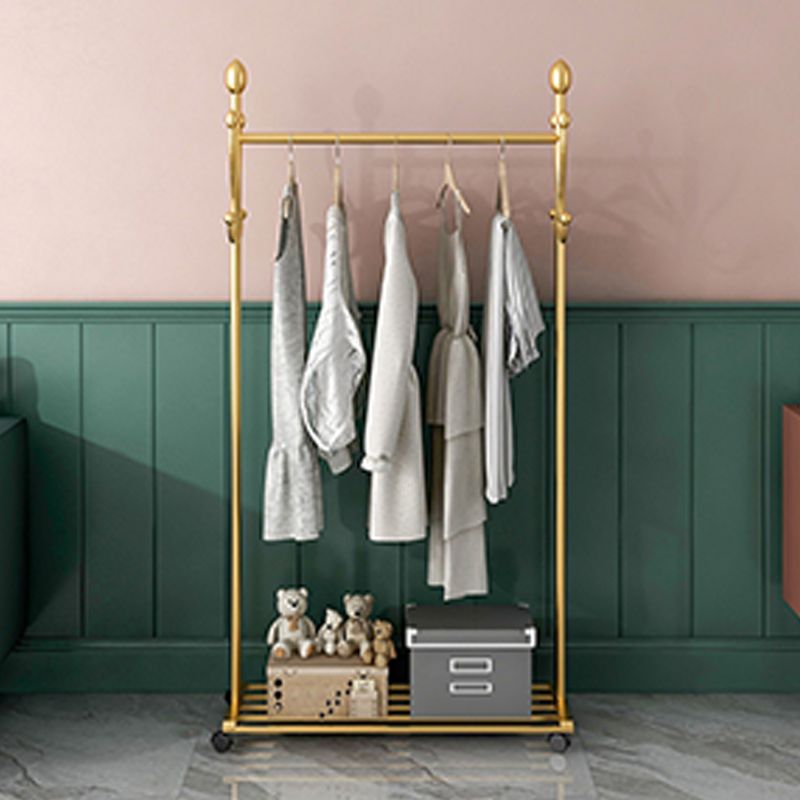 Modern Hall Stand with Hooks and Castors Storage Shelf Coat Hanger