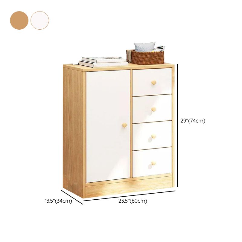 Minimalist Wooden Accent Cabinet Bar Pulls Handle Design Storage Cabinet