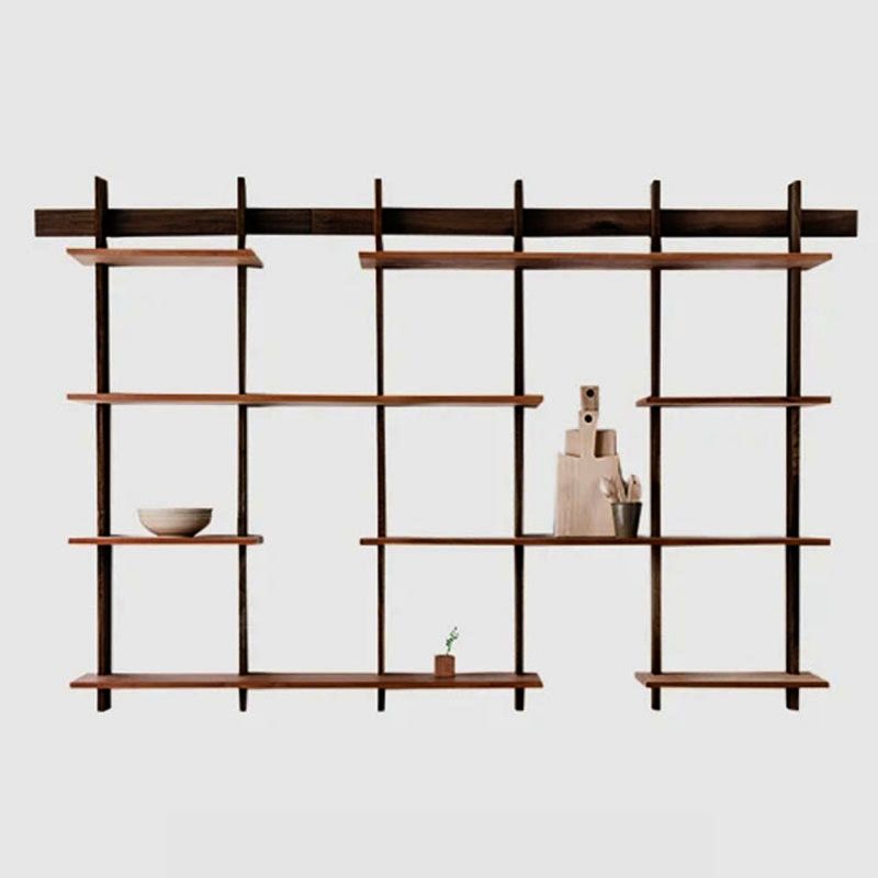 7.87"W Bookshelf Wall Mounted Industrial Style Bookcase for Study Room