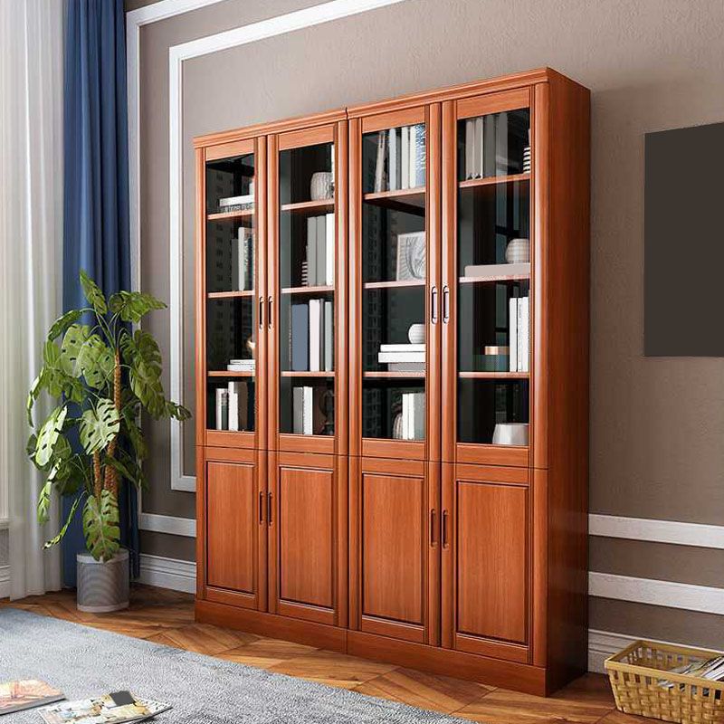 Traditional File Cabinet Wooden Frame Vertical File Cabinet with Shelves