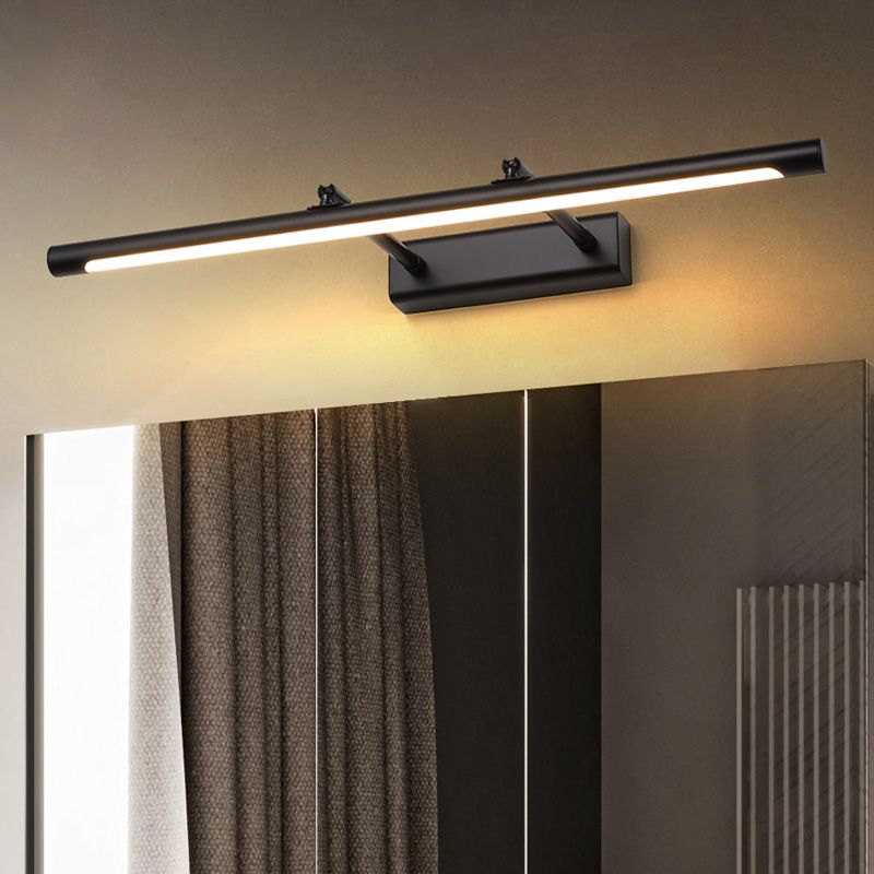 Luces de tocador montados en la pared de metal aerodinámico accesorios de iluminación de tocador modernos para el baño