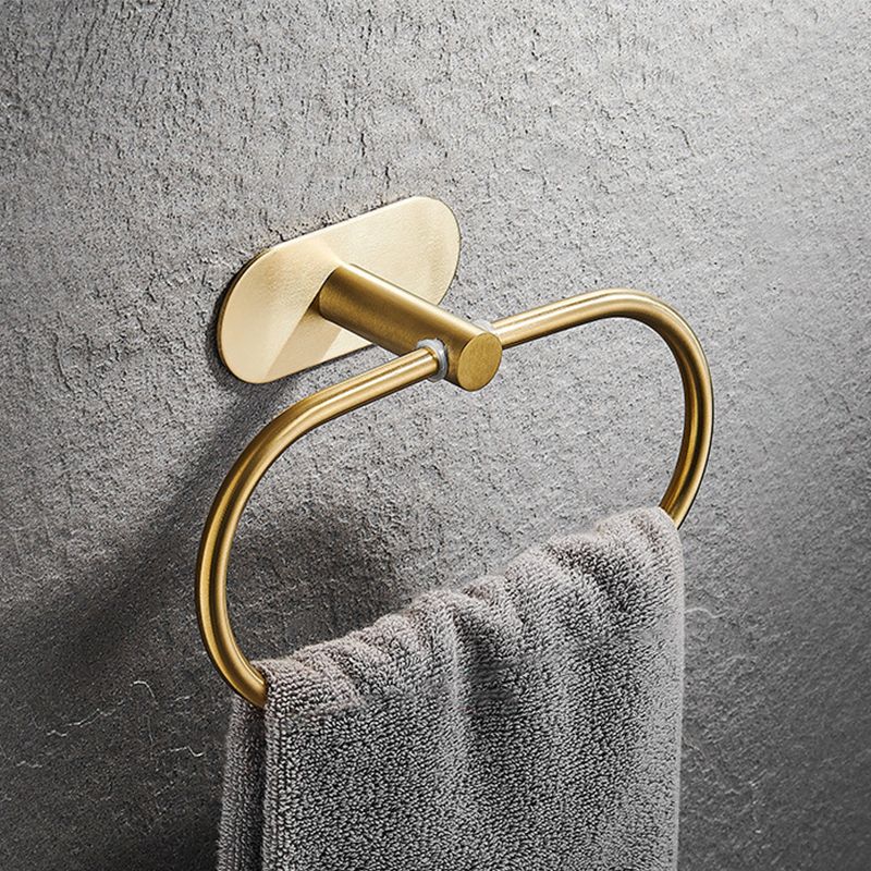 Modern Simple Metal Bathroom Accessory as Individual or as a Set in Gold