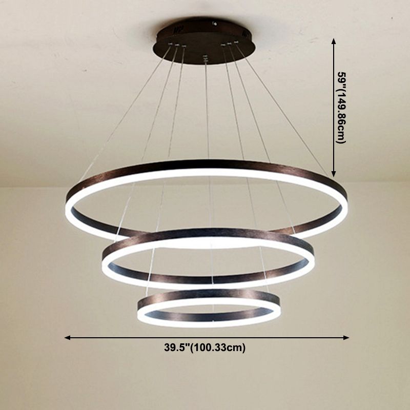 Adjustable 1 Light Linear Chandelier Lighting Fixtures Modern Style Metal Chandelier Light