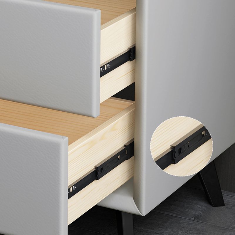 Modern Bedside Cabinet Solid Wood Night Table with 2 Drawers