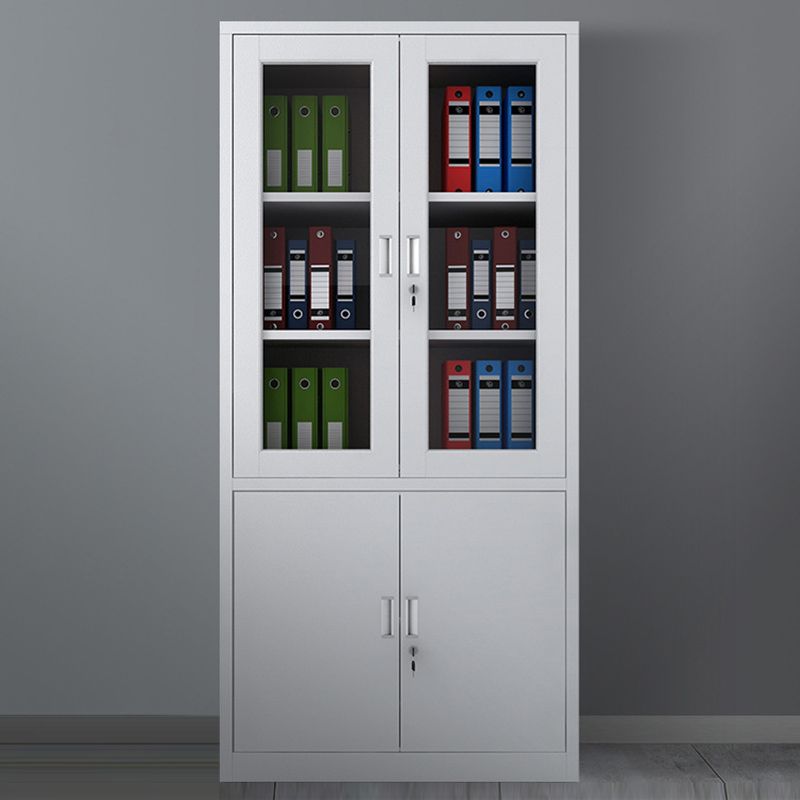 Light Gray File Cabinet Vertical Fireproof File Cabinet with Locking Drawers for Office