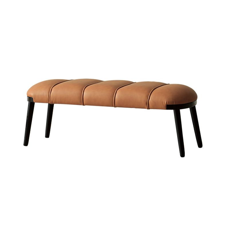 Contemporary Upholstered Bench Home Seating Bench with 4 Legs