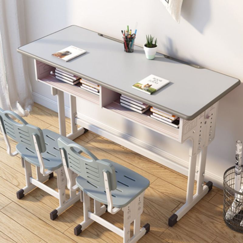 Contemporary Children's Desk with Wooden Top Table and Chairs Set