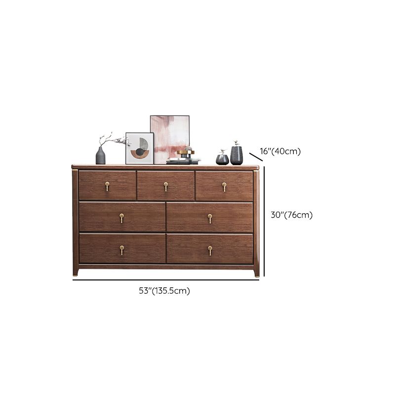 Standard Side Cabinet Solid Wood Mid-Century Modern Storage Cabinet with Drawers