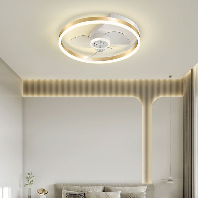 Modern Style Ceiling Fan Lighting Metal 1 Light Ceiling Fan Light for Living Room