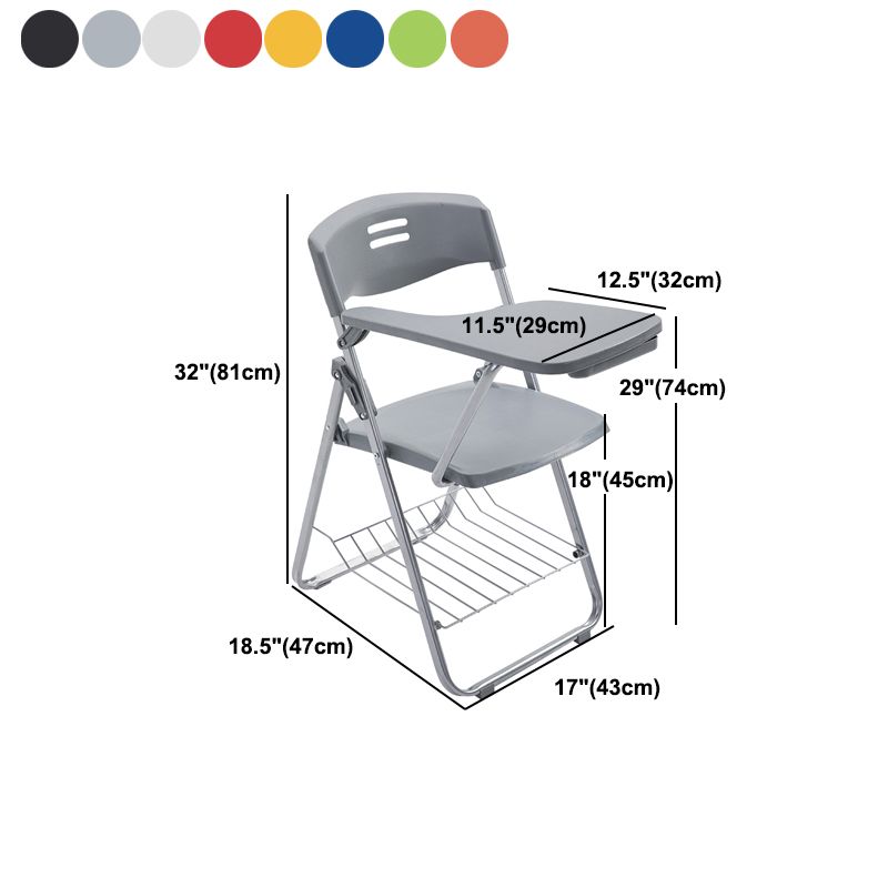 Silver Steel Frame Conference Chair Contemporary Armless Chair