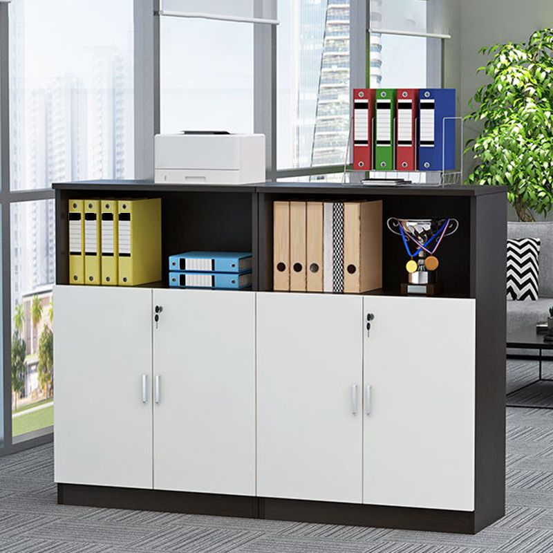 Office File Cabinet Vertical Modern Wood Storage Shelves File Cabinet with Lock