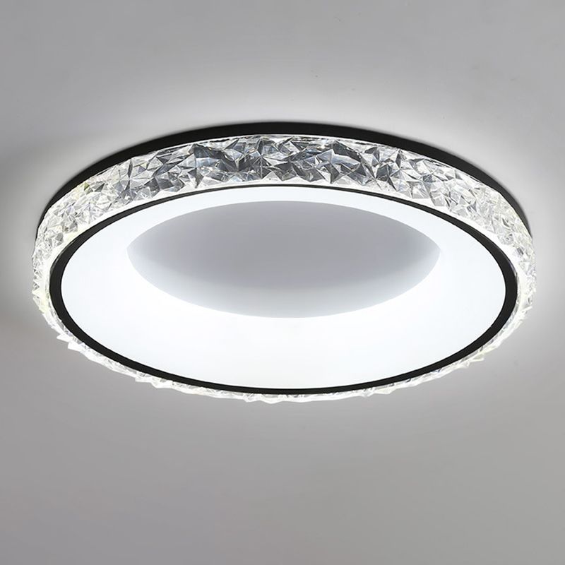 Modern LED Ceiling Light White/Black Flush Mount Lighting for Foyer