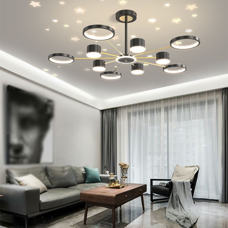 Multi Light Unique Branch Hanging Lights Modern Style Metal Hanging Lighting for House