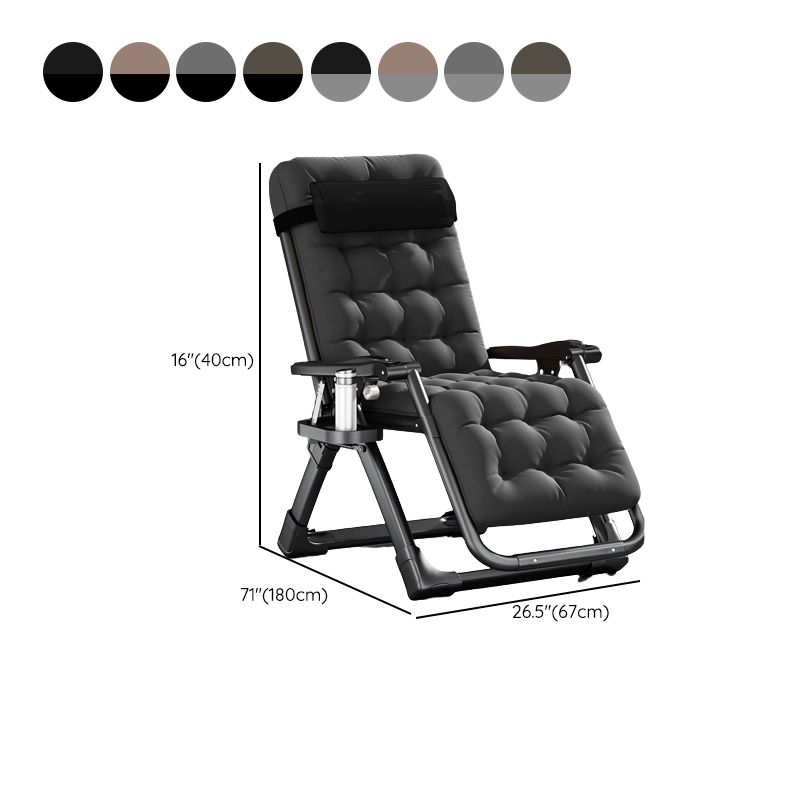 Contemporary Single Ergonimic Recliner with Legs and Pillow Metal Solid Color