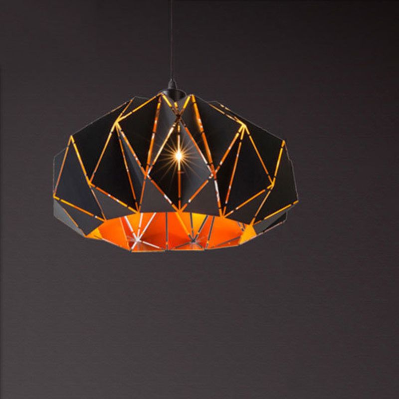 Creative Ceiling Hanging Light Fixture with Metal Shade for Drawing Room