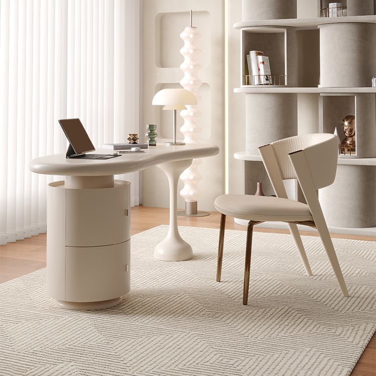 Contemporary Artificial Wood Office Desk Free Form Writing Desk for Office