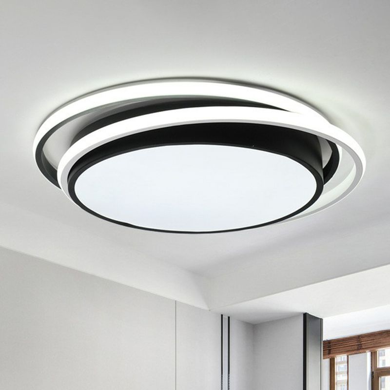 Modern Ultrathin Round LED Flush Mount Acrylic Living Room Flushmount Ceiling Light